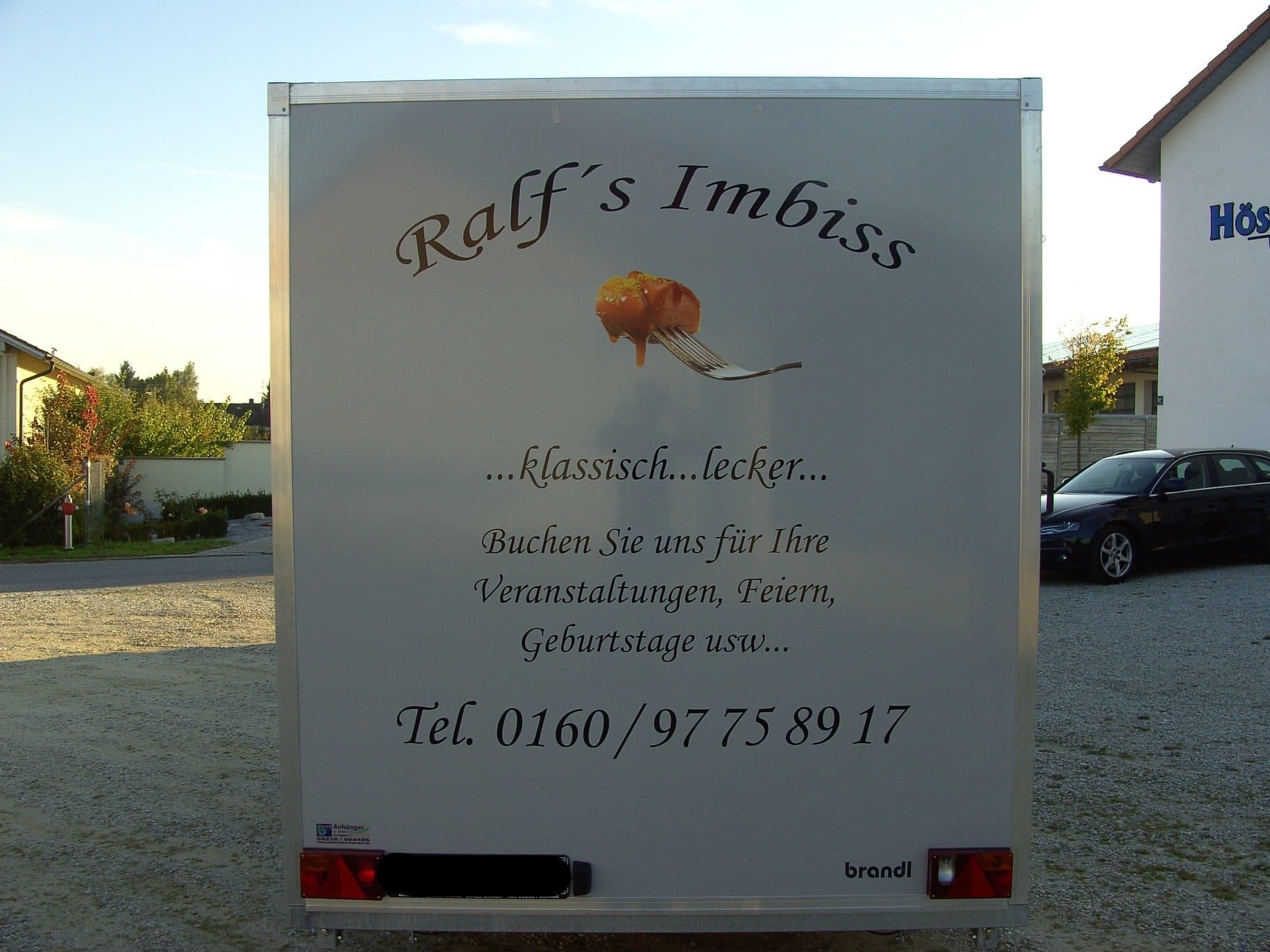 Anhängerbeschriftung Ralfs Imbiss